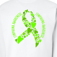 thumbnail image 3 of Inktastic Lymphoma Awareness Lime Ribbon Made of Hearts Adult Sweatshirt, 3 of 4