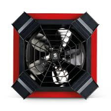 STELPRO Ventilateur de Plafond Chauffant de Garage Spider Rouge 4000/3000W 240/208V