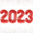 thumbnail image 2 of Números de globos rojos gigantes 2023 - 40 pulgadas - Globos de graduación 2023 rojos, decoraciones para fiesta de graduación 2023 - Globos de graduación rojos., 2 of 5