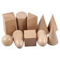 thumbnail image 3 of tredstone 10pcs/set Building Block Wooden Geometry Model Toy Children Manual Geometry Block Kid Educational Toy, 3 of 7