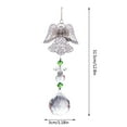 thumbnail image 3 of EWASWON Green Crystal Angel Suncatcher - Hanging Ornament for Christmas Tree, Window, Car Pendant Decor, 3 of 5