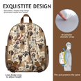 thumbnail image 3 of Small School Backpack with Puppy Design, Lightweight Daily Use Bag with Dog Bone Print for Pet Lovers, 3 of 4
