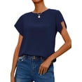 thumbnail image 4 of Blouse à Manches à Volants Unie pour Femmes, 4 of 5