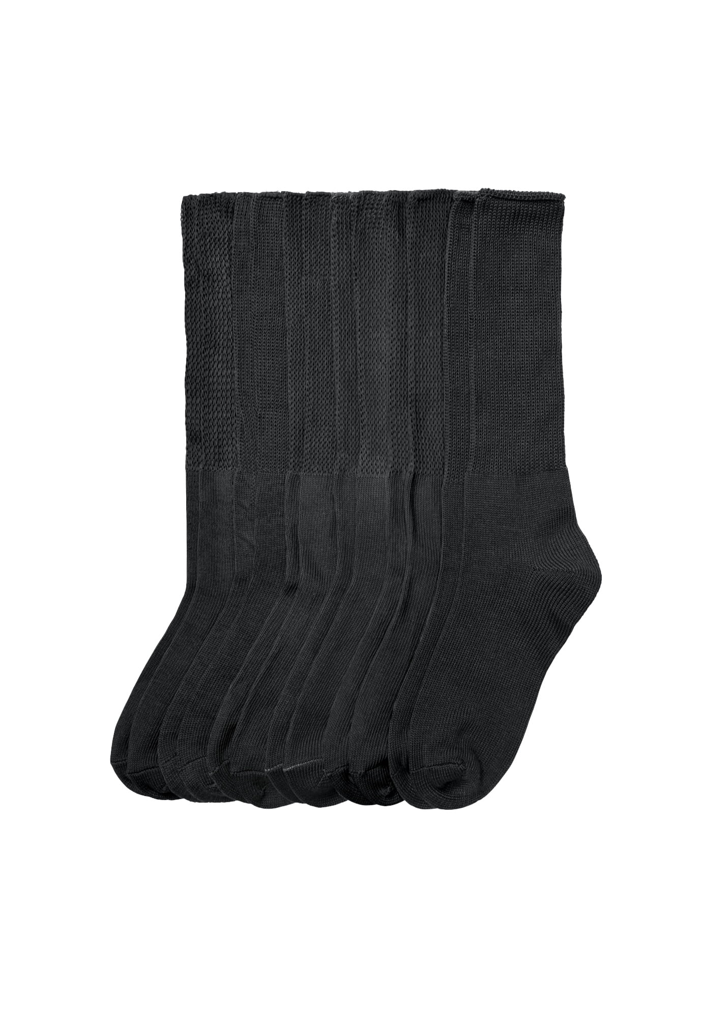 Comfort Choice Womens Plus Size 6-Pack Rib Knit Socks 