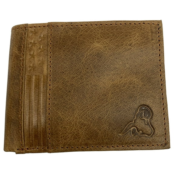 Wallet for Men RFID Blocking Leather Bifold Double ID Flap Wallet USA Series Gift Box