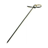 "Loko" Black Looped and Knotted Bamboo Pick Skewer Case of 100, PacknWood - Biodegradable Wooden Sticks for Appetizers, Drinks Accessories 3.94" PK209BBLOKO10