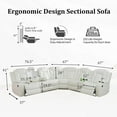 thumbnail image 6 of Golden Furniture White 3PCS Power Recliner Sofa Set, Corner Living Room Sofa Set, Corner Recliner Sofa Set, 6 of 8