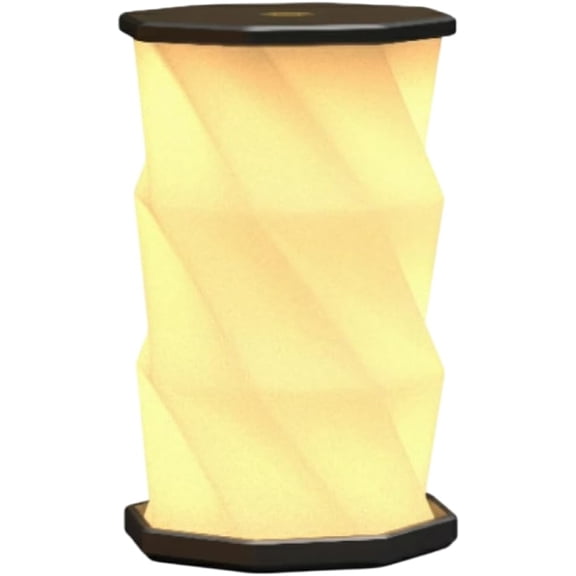 Black Mini Collapsable and rechargable lamp with dimmable light for desk night stand or travel