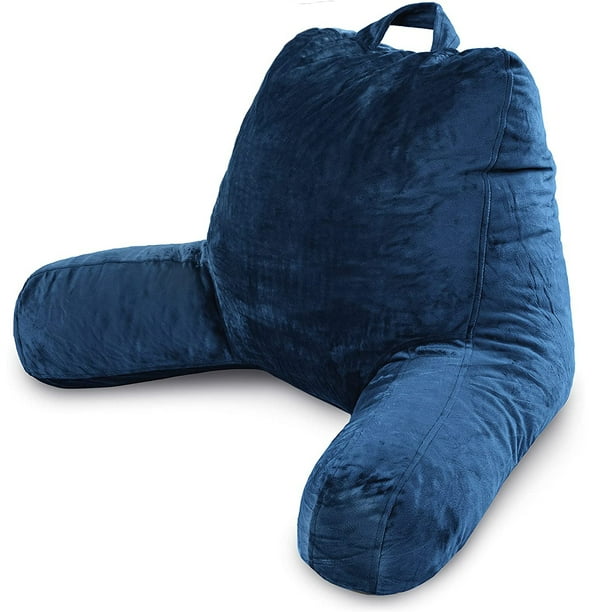 Milliard Navy Blue Reading Pillow, Shredded Memory Foam, Great Backrest
