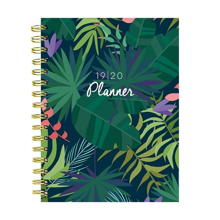 July 2019 - June 2020 Botanical Leaves Medium Daily Weekly Monthly