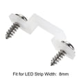 thumbnail image 4 of Unique Bargains LED Strip Mounting Brackets, Fixing Clips with Screws for 8mm Wide 3528 2835 Waterproof LED Strip, Silicone, 50Pcs, 4 of 5
