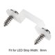 thumbnail image 4 of Soportes de montaje para tira LED Unique Bargains con clips de fijación y tornillos para tira LED de 0.31'' de ancho 3528 2835 Silicona 50 Pcs, 4 of 5
