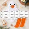thumbnail image 3 of Goose 𝐂ostume Baby Animal Romper Hoodie Zip Up Romper Long Sleeve Jumpsuit Socks, 3 of 8