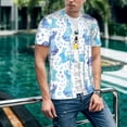 thumbnail image 6 of Lsque Rabbit2 Pattern Mens Polo Golf Shirts Funny Graphics Shorts Sleeve Button Shirts Baseball T-shirt-Large, 6 of 7