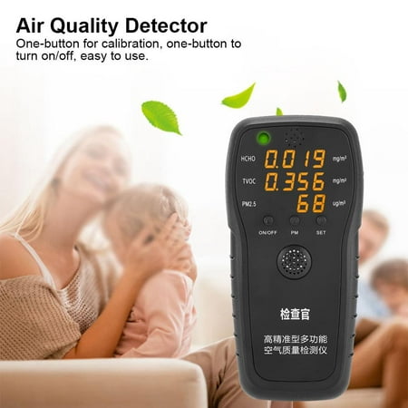 Yosoo Air Quality Detector,Formaldehyde Detector Indoor Home Air Quality Tester HCHO Meter PM2.5 Monitor, PM2.5 Monitor,Formaldehyde
