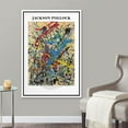 thumbnail image 2 of PixonSign Framed Canvas Print Wall Art Jackson Pollock Vibrant Paint Strokes Abstract Shapes Illustrations Fine Art Decorative Minimalist Relax/Calm for Living Room, Bedroom, Office - 24"x36" White, 2 of 5