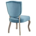 thumbnail image 4 of Modway Array Vintage French Performance Velvet Dining Side Chair in Sea Blue, 4 of 5