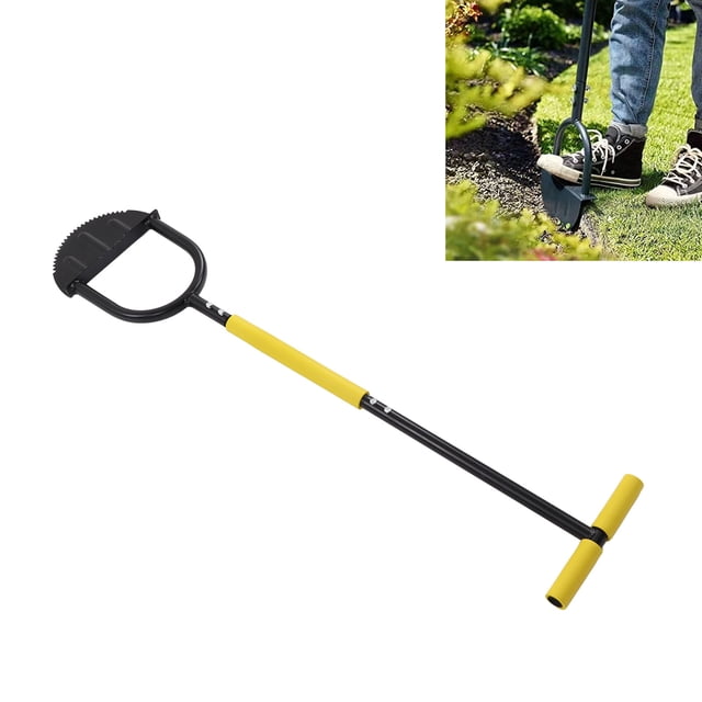 Bordeadora De Césped Manual, Plataforma De Reposapiés Ancha De Acero De aleación Segura, Bordeadora De Dientes De Sierra De Media Luna Para Mantenimiento De Césped