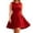 Z-Red522, variant on JIAYUE Women's Casual Dresses Flowy Summer Mini Crew Neck Sleeveless Elegant Solid Color Comfortable A-Line Versatile Dress For Daily Wear
