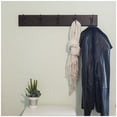 thumbnail image 4 of Hickory Hardware S077224-COSN 28 in. Long Universal Collection 5 Coat & Hat Hook Rail, Cocoa Wood Grain with Satin Nickel Finish, 4 of 5