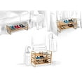 Honey Can Do 3Tier Nesting Bamboo Shoe Rack, Natural
