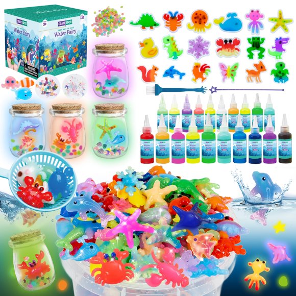¡Un lugar para hacer manualidades con juguetes Water Fairy! 116 piezas mágicas que brillan en la oscuridad