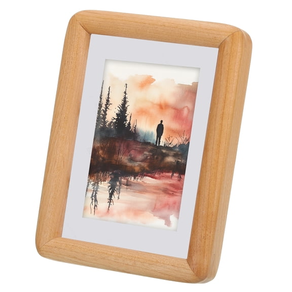 4 x 6 Natural Wood Photo Frames, Wood Finish Picture Frame, Brown