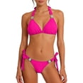 thumbnail image 4 of Naittoop Women Bikini Sets String Halter Two Piece Sexy Swimsuit Solid Color Bathing Suit, 4 of 4