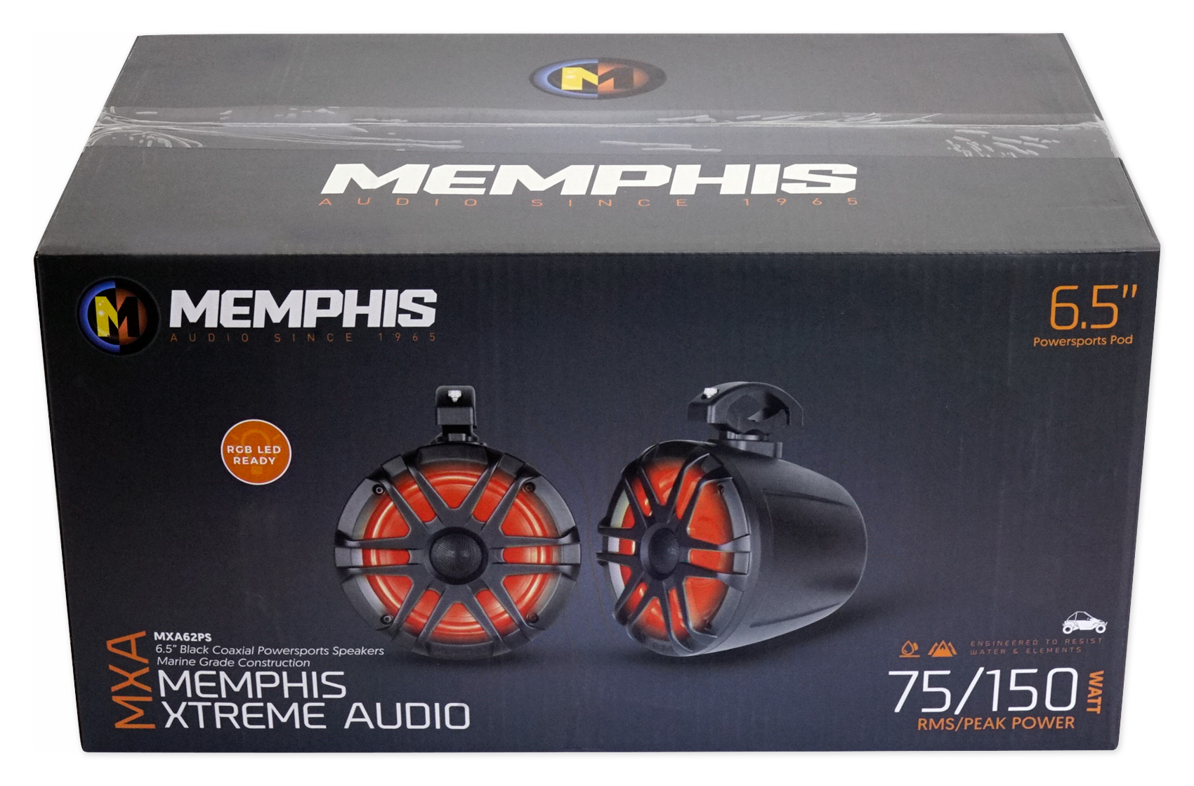 Parlantes LED Memphis Audio MXA62PS - Par De 6.5", 150W, Impermeables, Para Polaris RZR, ATV, UTV