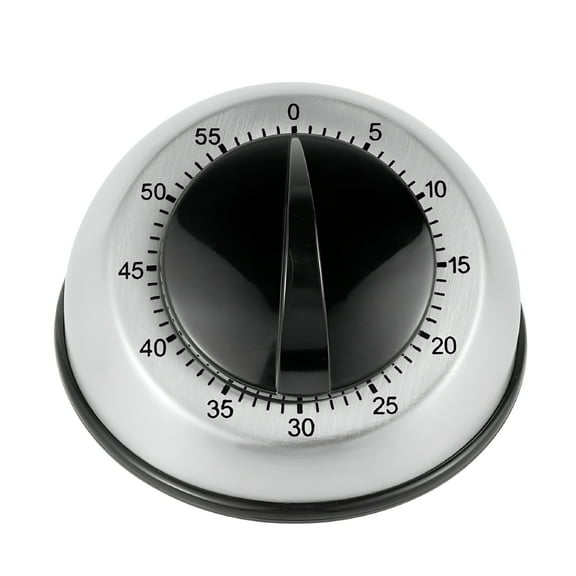 GJX Stainless Steel Kitchen Timer 60 Minutes Mechanical Wind up Time Reminder Countdown Timer Loud Ring Alarm Sound Analogue Clock for Cooking Baking Sports Games