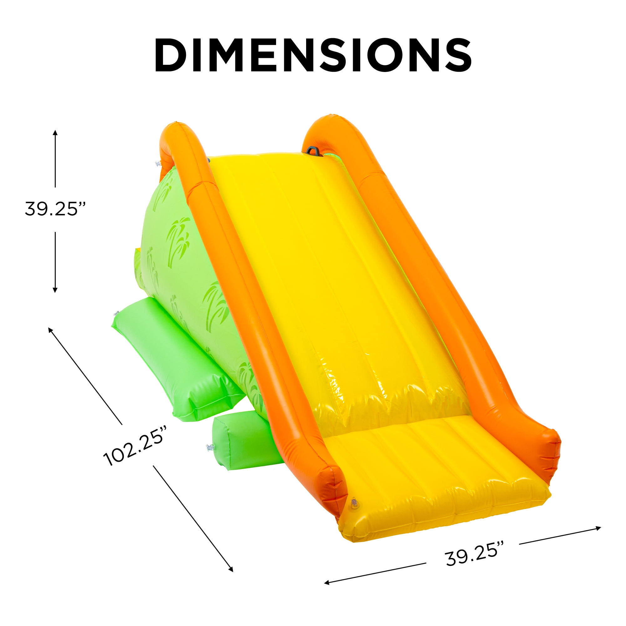 Merkury Innovations 102.25" Inflatable Pool Slide for Kids with Soft Landing Pad - Summer Water Fun