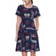 thumbnail image 1 of Easygdp Nautical Style Sailboat para Vestido Transpirable de Mujer, Vestido Suelto de Manga Corta con Pliegues y Bolsillos para el Verano, 1 of 6