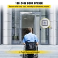 thumbnail image 2 of VEVOR Automatic Door Opener,100-240V for Max.220lbs Doors,Swing Door Operator for Disabilities with 2 Wireless Remotes,Keypad, 2 Exit Buttons, 5 ID Cards, 2 Stainless Steel Push Buttons,CE Listed, 2 of 9
