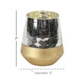 thumbnail image 3 of DecMode Gold Glass Decorative Candle Lantern with Faux Mercury Glass Finish, 3 of 7