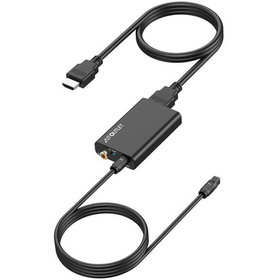 AUTOUTLET 192KHz HDMI ARC Audio Extractor - Convert to Optical TOSLINK SPDIF & Coaxial, Ideal for HDTV ARC Port to Speakers, Amplifiers, Soundbar, Supports Dolby/DTS 5.1 (NO CEC)