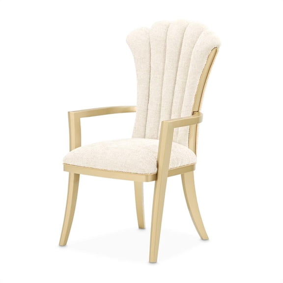 Fantosini Dining Arm Chair - Set of 2 - Natural/Gold