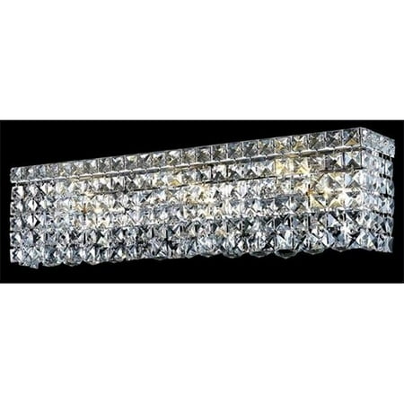 

Elegant Lighting 2033W18C-RC 18 L x 4.5 W x 6.25 H in. Maxim Collection Wall Sconce - Royal Cut- Chrome Finish