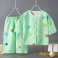 thumbnail image 2 of KPOPLK Boys Pajamas Pants Long Sleeve Top 2 Piece Set Kids Sleepwear PJs Soft Loungewear for Boys 3Months-5Years,Size 2-3 Years, 2 of 4