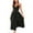 Black, variant on IROINNID V-Neck A-Line Dress For Women Fashion Summer Sleeveless Gorgeous Casual Backless Solid Color Dress Empire Waist Dress