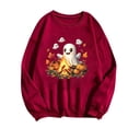 thumbnail image 4 of JSheng Women's Tops for Halloween Fashion Printed Crew Neck Long Sleeve Hoodless Sweatshirt Blouse, 4 of 5