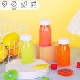 thumbnail image 4 of 16 Pack 4 Ounces Plastic Juice Bottles Reusable Small Clear Juice Container Compitiabe With Storing Juice, Milk, Smoothie, Homemade Beverages (white, 4 of 5