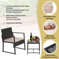 thumbnail image 5 of 3 Piece Patio Furniture Sets Wicker Patio Chairs Rattan Outdoor Bistro Set Outdoor Furniture for Backyard Porch Poolside Lawn,Grey Cushion, 5 of 7