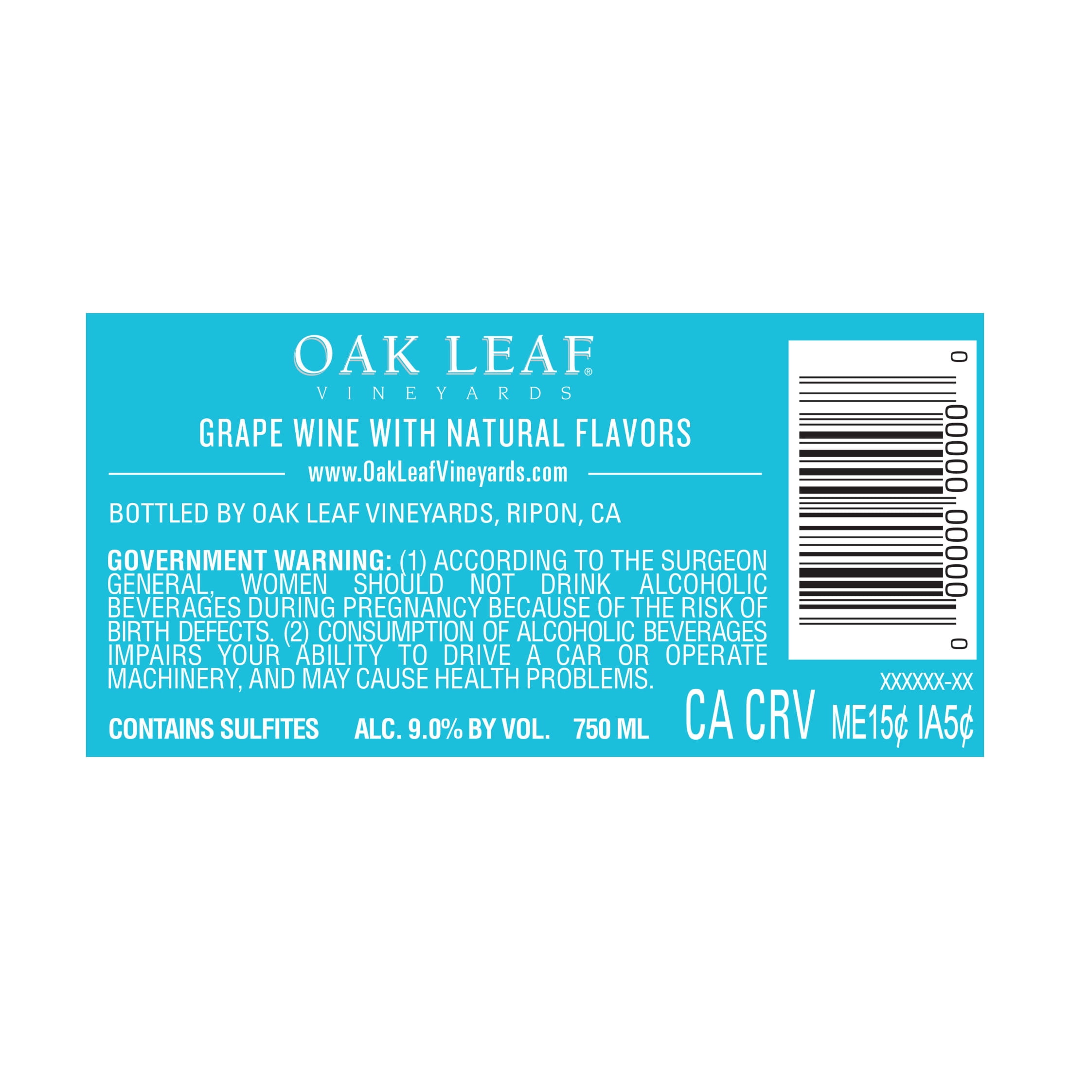 Oak Leaf Vineyards White Blend , 750 ml Bottle, 13.0% ABV, White Wines, Green Apple