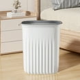 thumbnail image 6 of Kitchen Trash Can, Step-On Garbage Can with Lid, Tall Kitchen & Bathroom Trash Can, Small Office Waste Bin, White - Xuniizn, 6 of 8