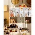 thumbnail image 3 of Valances for Windows Fall Thanksgiving White Pumpkin Bird Maple Leaves Rustic Wood Grain Rod Pocket Cafe Window Treatments Valance Curtains for Kitchen Bathroom Laundry Basement Windows 54"x18", 3 of 6
