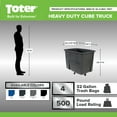 thumbnail image 3 of Toter 16 Cubic Feet 500 lbs. Capacity Heavy Duty Manual Cube Truck - Blue, 3 of 9