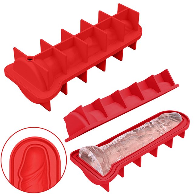 Herramienta Molde DIY para Hielo Cubitos Bandeja Adultos Broma Formas Divertidas Silicona