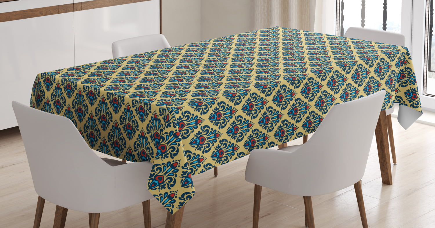 Vinyl tablecloth Holiday Time rectangle 52 x 70 inches 