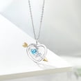 thumbnail image 4 of Gem Stone King 925 Silver and 10K Yellow Gold Pendant with Chain Topaz Moissanite (1.01 Cttw), 4 of 4