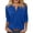 Blue-B#248NN, variant on S-5XL Plus Size Tops for Women Henley Neck Womens Tops 3/4 Length Sleeve Summer Trendy Lightweight Soft Graphic Tshirts for Women Gray XXL